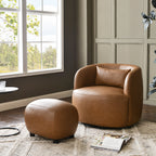 Ashlie Faux Leather Swivel Chair