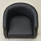 Louis Faux Leather Tufted Club Chair