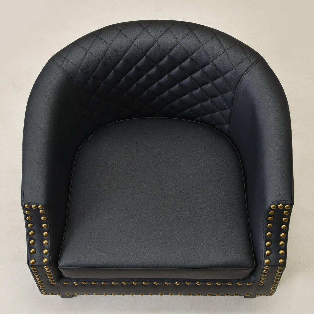 Louis Faux Leather Tufted Club Chair