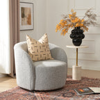 Everitte Bouclé Swivel Barrel Chair