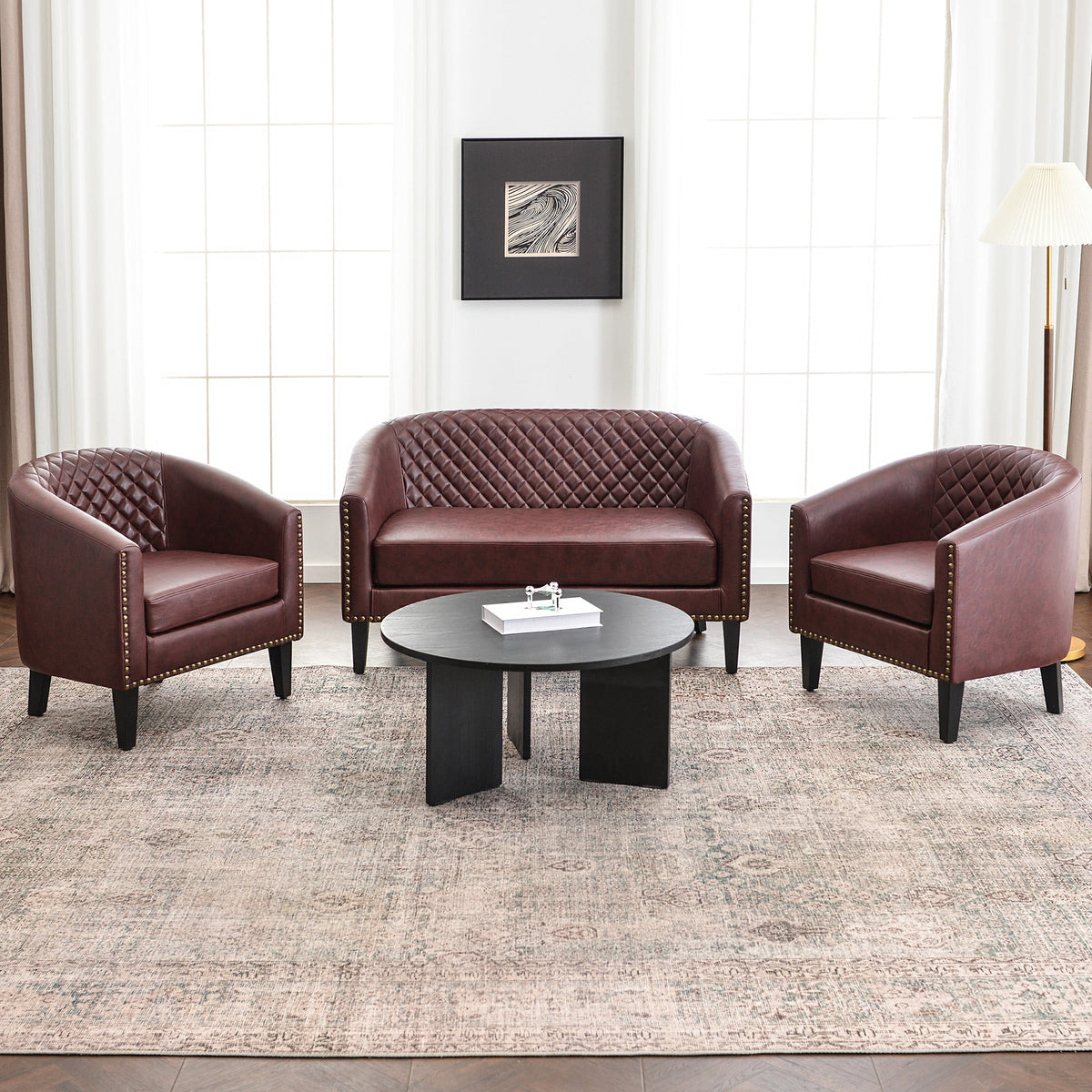 Logan Faux Leather Furniture Set