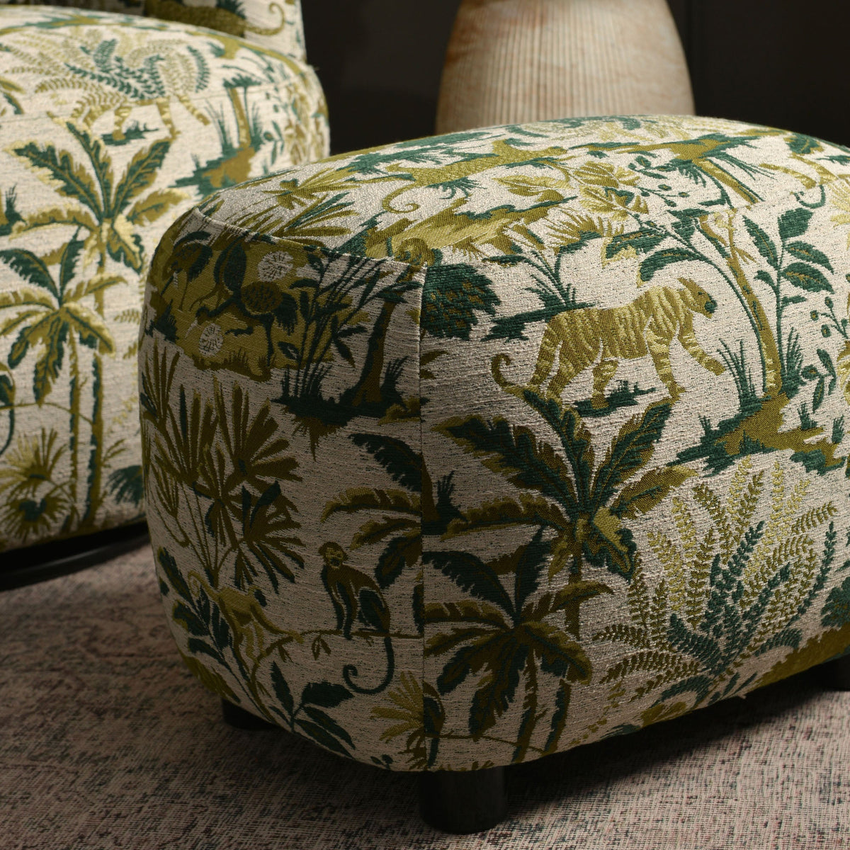 Teratect Exclusive | Elmer Embroidered Fabric Ottoman