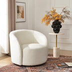 Everitte Bouclé Swivel Barrel Chair