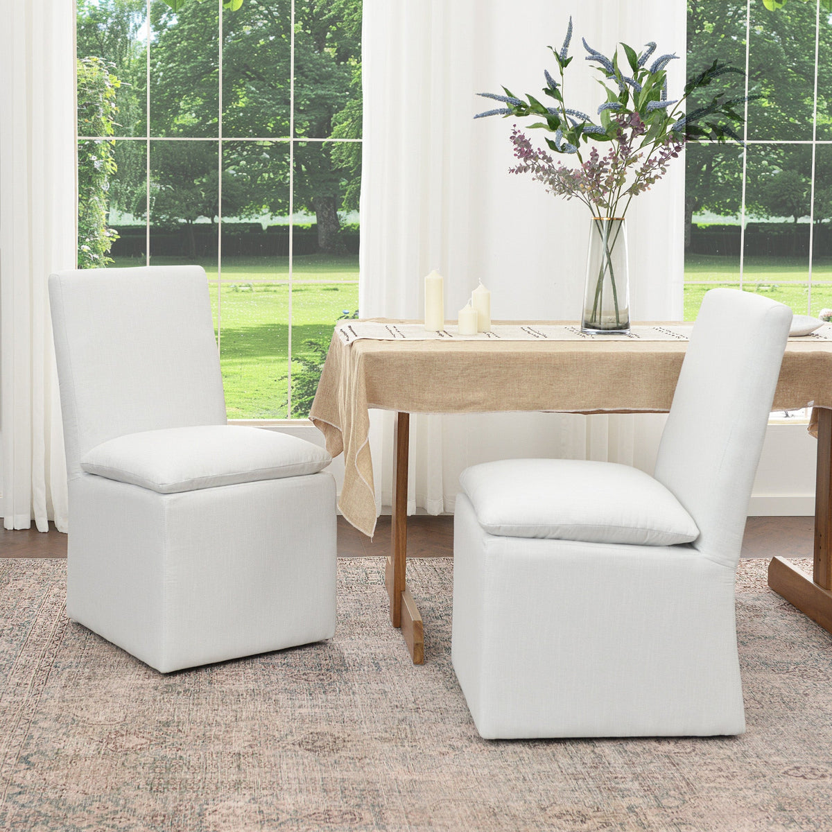 Diane Performance Dining Side Chair with Casters