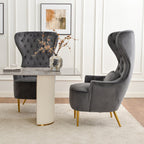 Letitia Velvet Wingback Accent Chair