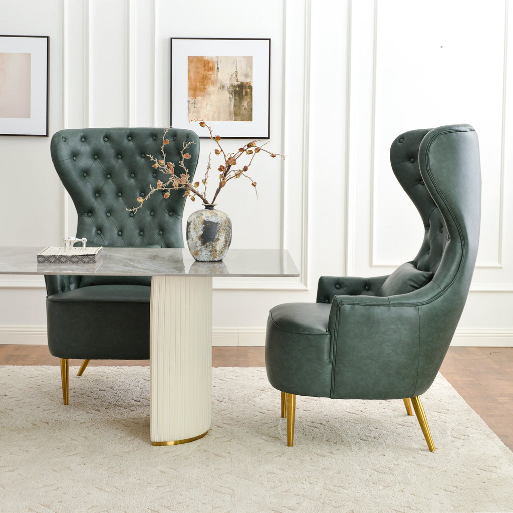 Letitia Faux Leather Wingback Chair