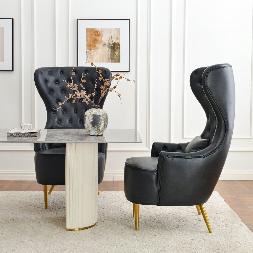 Letitia Faux Leather Wingback Chair