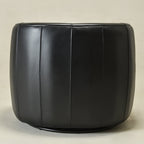 Ashlie Leather Swivel Barrel Chair
