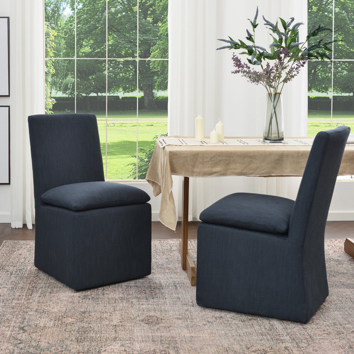 Diane Performance Dining Side Chair with Casters