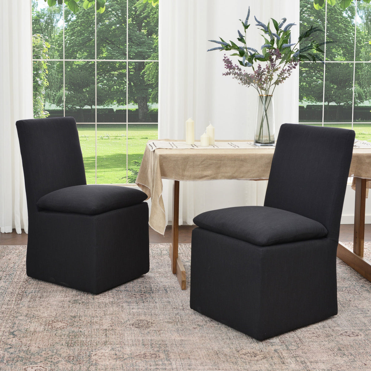 Diane Performance Dining Side Chair with Casters
