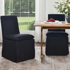 Diane Slipcover Performance Dining Chair with Casters