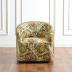 Teratect Exclusive | Susie Botanical Jacquard Swivel Barrel Chair