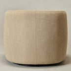 Ashlie Linen Swivel Barrel Chair