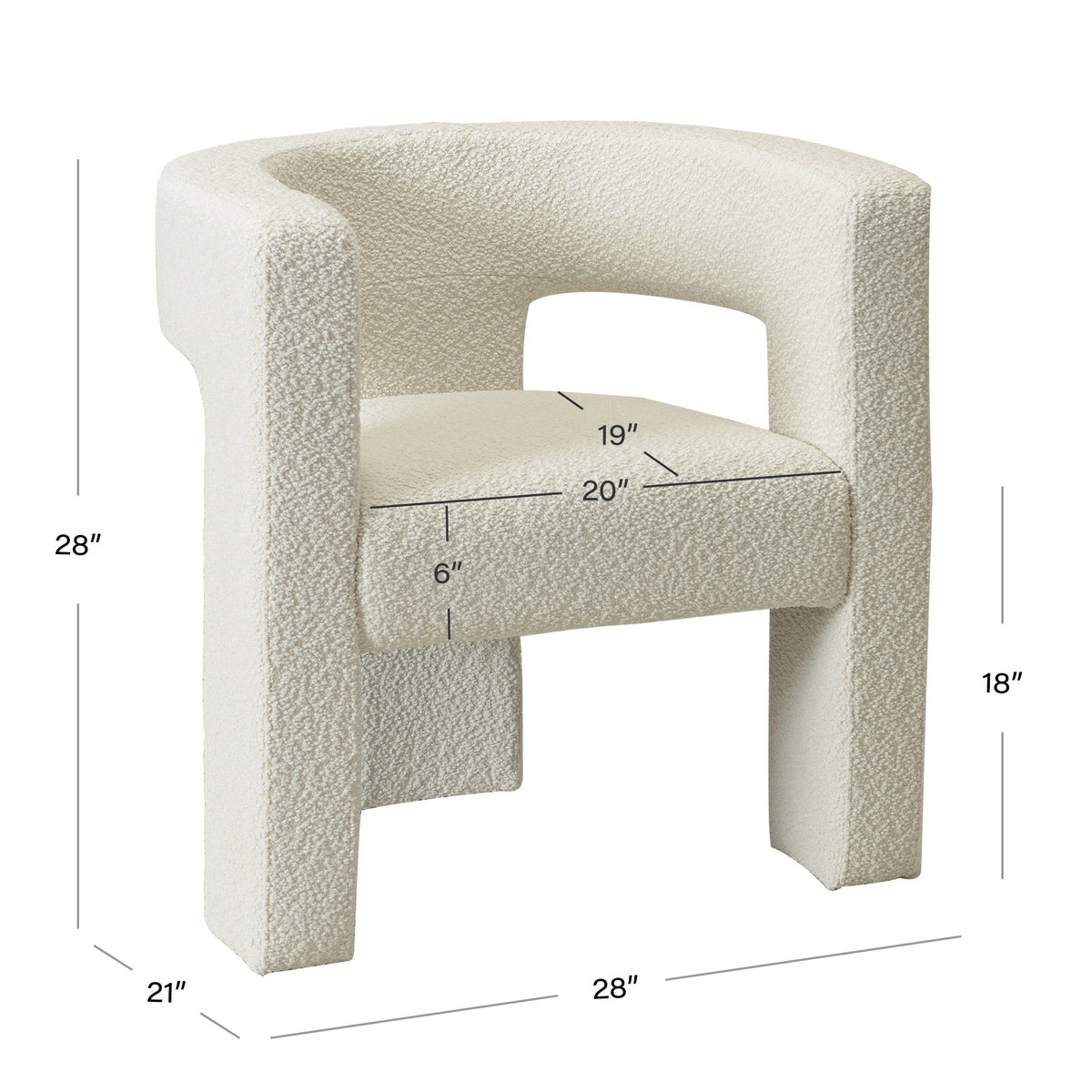 Herbert Modern Bouclé Armchair