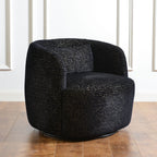 Teratect Exclusive | Ashlie Sculpted Jacquard Swivel Barrel Chair
