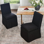 Diane Slipcover Performance Dining Chair with Casters
