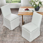 Diane Slipcover Performance Dining Chair with Casters