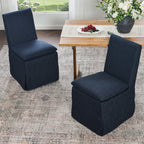 Diane Slipcover Performance Dining Chair with Casters