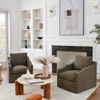 Charles Slipcover Swivel Barrel Chair