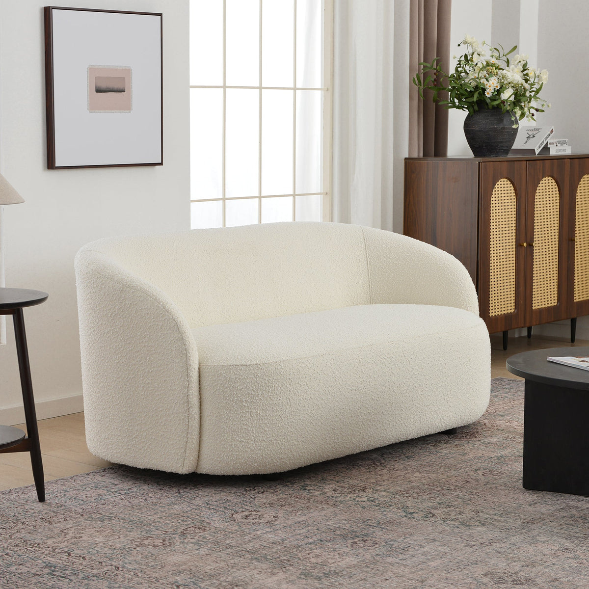 Everitte Bouclé Loveseat Sofa