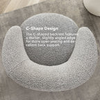 Everitte Bouclé Swivel Barrel Chair