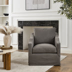 Charles Slipcover Swivel Barrel Chair