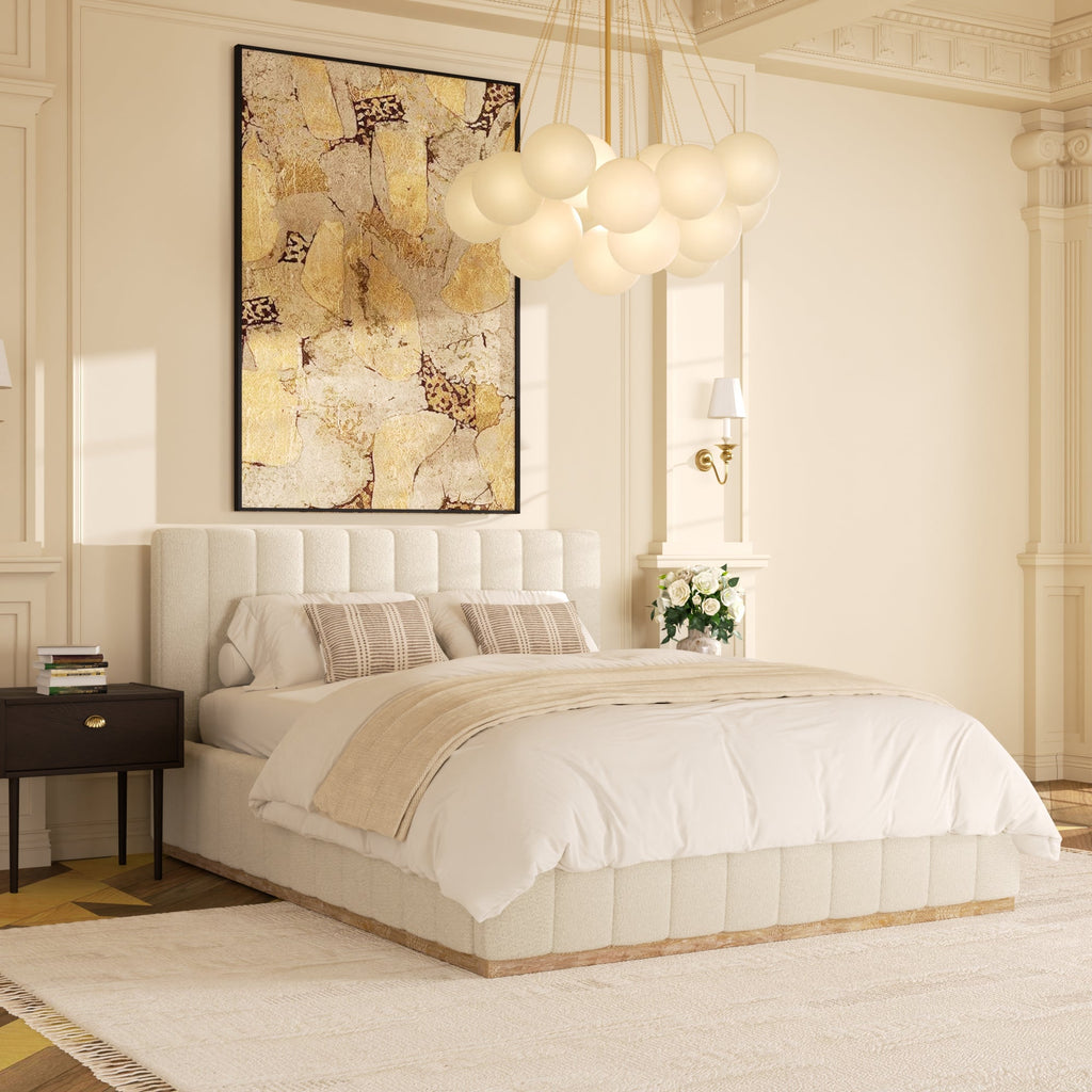 Agnes Bouclé Platform Bed