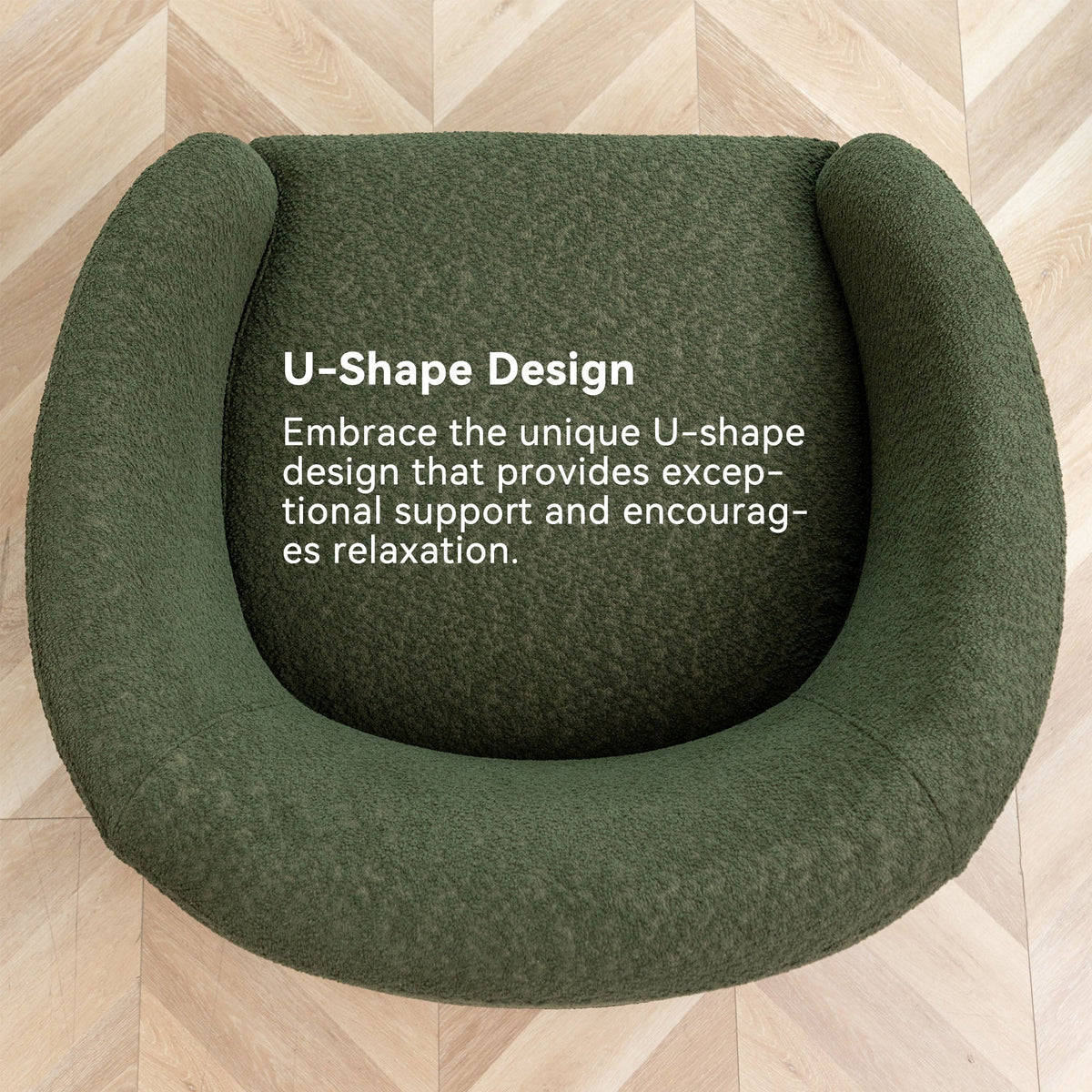 Susie Bouclé Swivel Barrel Chair