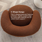 Everitte Bouclé Swivel Barrel Chair