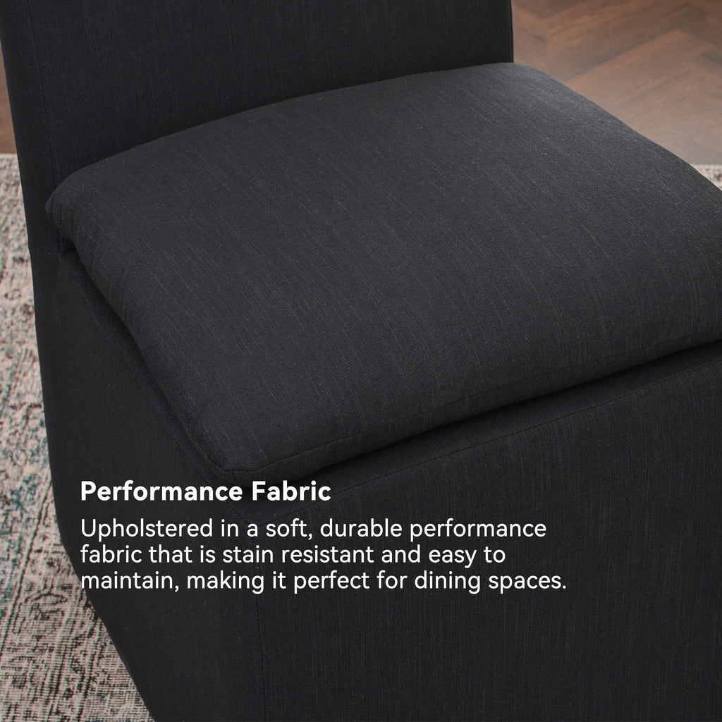 Diane Performance Dining Side Chair with Casters