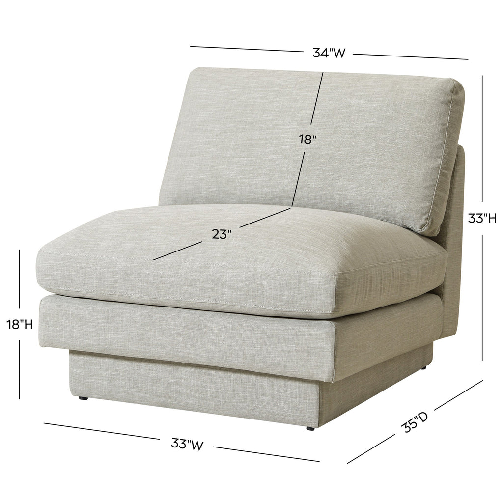 Montyne Linen Armless Chair