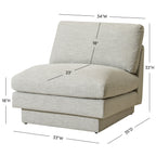 Montyne Linen Armless Chair