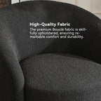Everitte Bouclé Swivel Barrel Chair