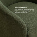 Susie Bouclé Swivel Barrel Chair