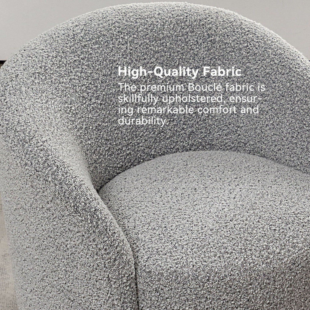 Everitte Bouclé Swivel Barrel Chair