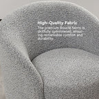 Everitte Bouclé Swivel Barrel Chair
