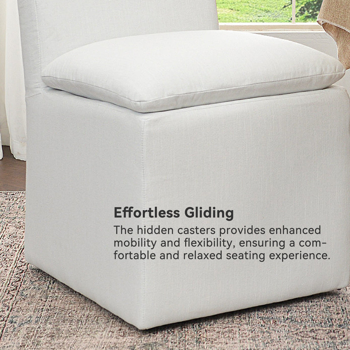 Diane Performance Dining Side Chair with Casters