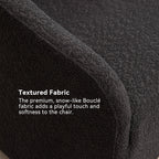 Susie Bouclé Swivel Barrel Chair