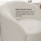 Everitte Bouclé Swivel Barrel Chair
