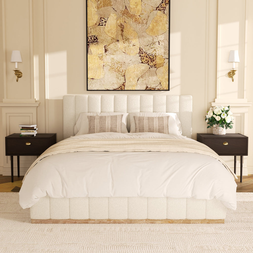 Agnes Bouclé Platform Bed
