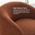 Everitte Bouclé Swivel Barrel Chair