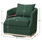 Minerva Linen Swivel Barrel Chair