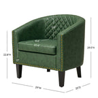 Logan Faux Leather Tufted Club Chair