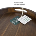 Teratect Round Black Walnut Serving Tray