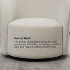 Everitte Bouclé Swivel Barrel Chair