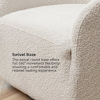 Susie Bouclé Swivel Barrel Chair