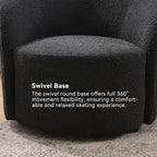 Everitte Bouclé Swivel Barrel Chair