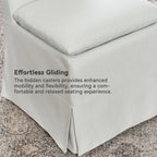 Diane Slipcover Performance Dining Chair with Casters