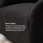Susie Bouclé Swivel Barrel Chair