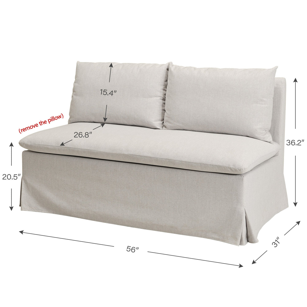 Nelly Slipcover Performance Dining Banquette